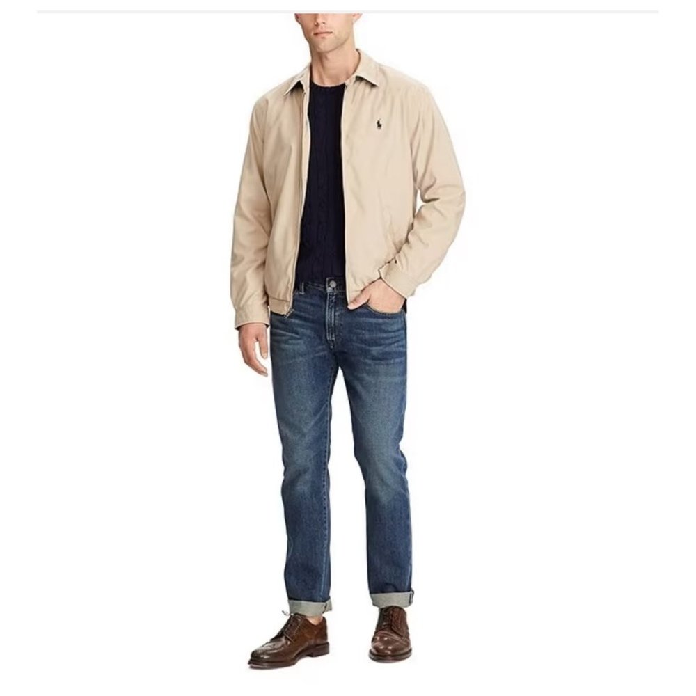 Polo by Ralph Lauren Beige Harrington Windbreaker Jacket